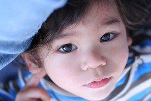 Beautiful Baby Boy Quietly Resting.